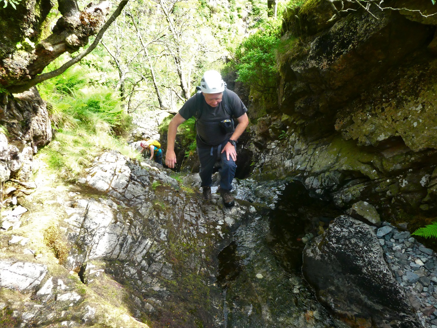 Richard Scrambling The Chute | Lakeland Walking Tales